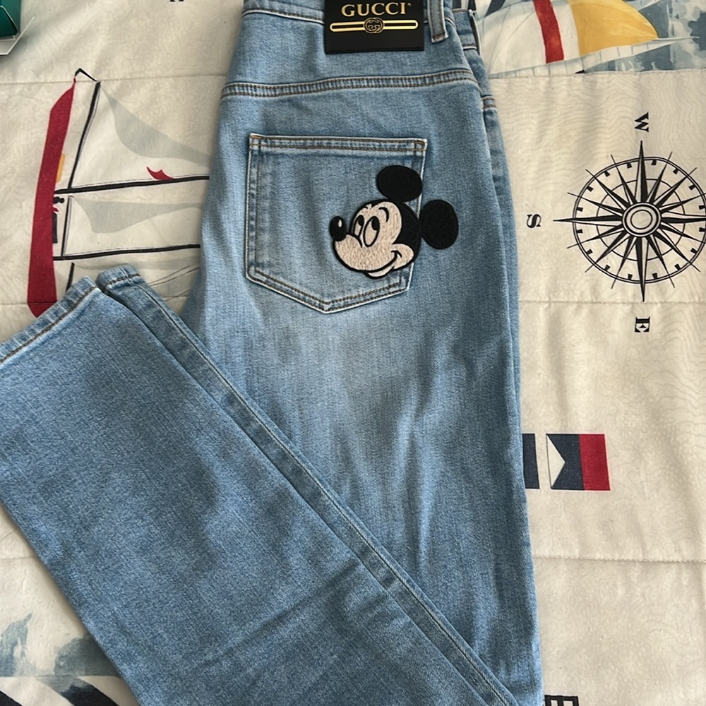 Gucci x Disney Light Blue Denim Jeans - Picture 3 of 5